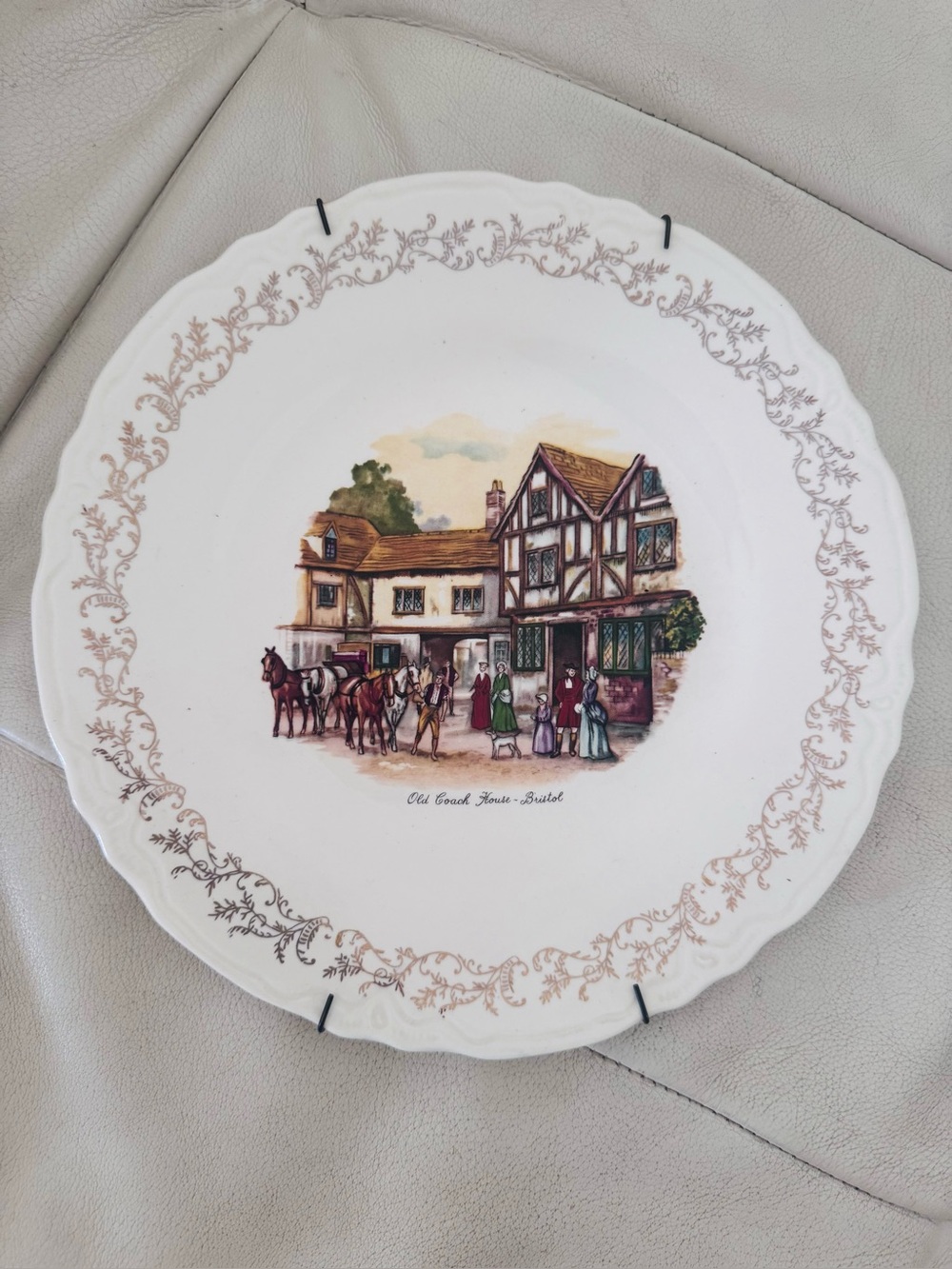 22 K Gold Rimmed Decorative Plate